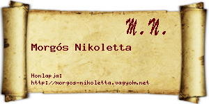 Morgós Nikoletta névjegykártya