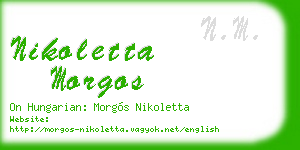 nikoletta morgos business card